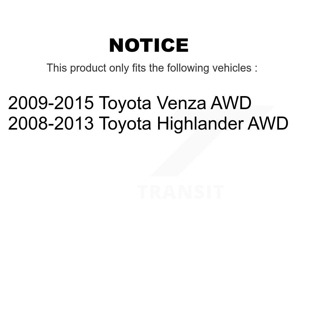 Jambe de suspension arrière droite pour Toyota Venza Highlander AWD 78-72489