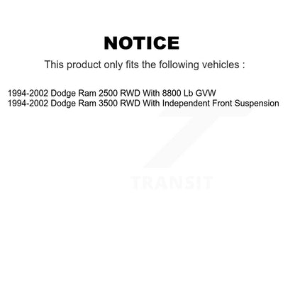 Amortisseur avant pour Dodge Ram 1994 2002 2500 3500 RWD 78-911191