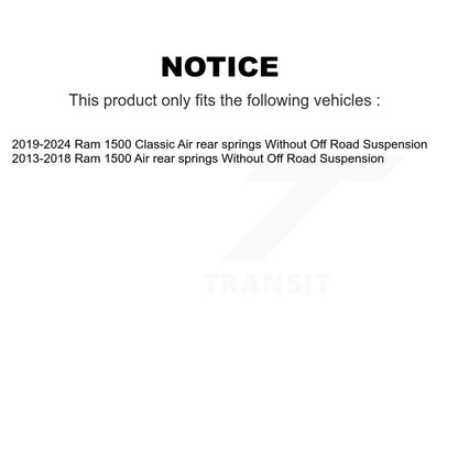 Absorbeur de choc arrière pour Ram 1500 Classic Ressorts arrière d'air 78-911197