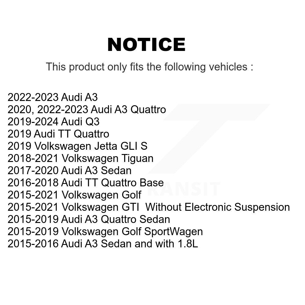 Amortisseur arrière pour Volkswagen Tiguan Golf Audi Q3 Jetta SportWagen GTI A3