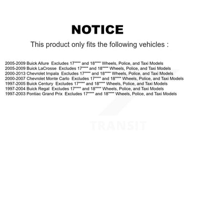 Ensemble de ressorts hélicoïdaux de jambe de force de Suspension avant, pour Chevrolet Impala Buick LaCrosse