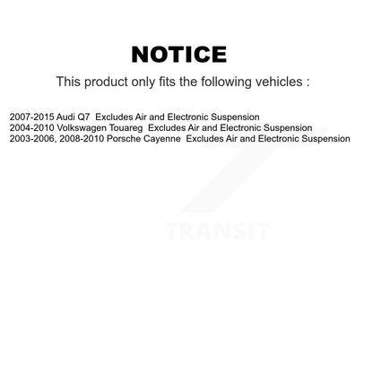Ensemble de ressorts hélicoïdaux de contrefiche de suspension avant droite, pour Audi Q7 Porsche Cayenne