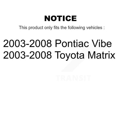 Ensemble de ressorts hélicoïdaux de jambe de force de Suspension avant droite, pour Toyota Matrix Pontiac Vib