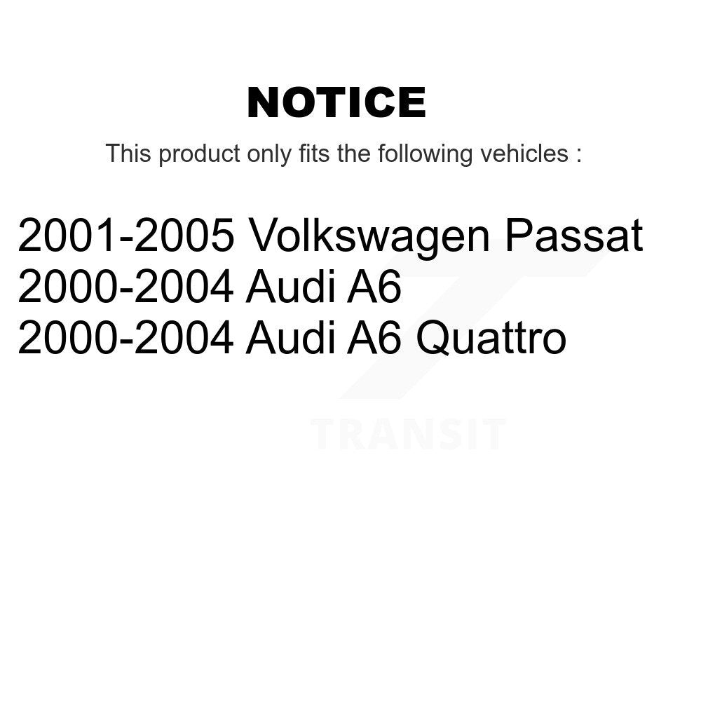 Ensemble de ressorts hélicoïdaux de jambe de force de Suspension avant gauche, pour Volkswagen Passat Audi A6