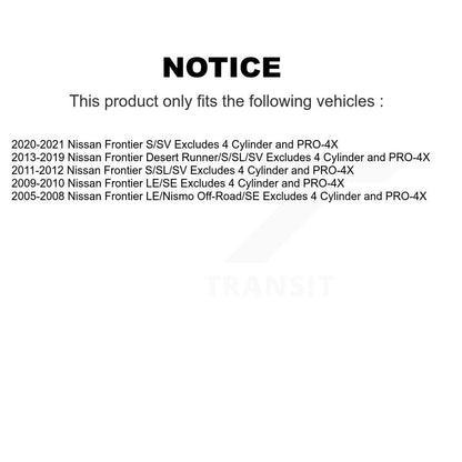 Ensemble de ressort hélicoïdal de contrefiche de suspension avant pour Nissan Frontier 78A-11296