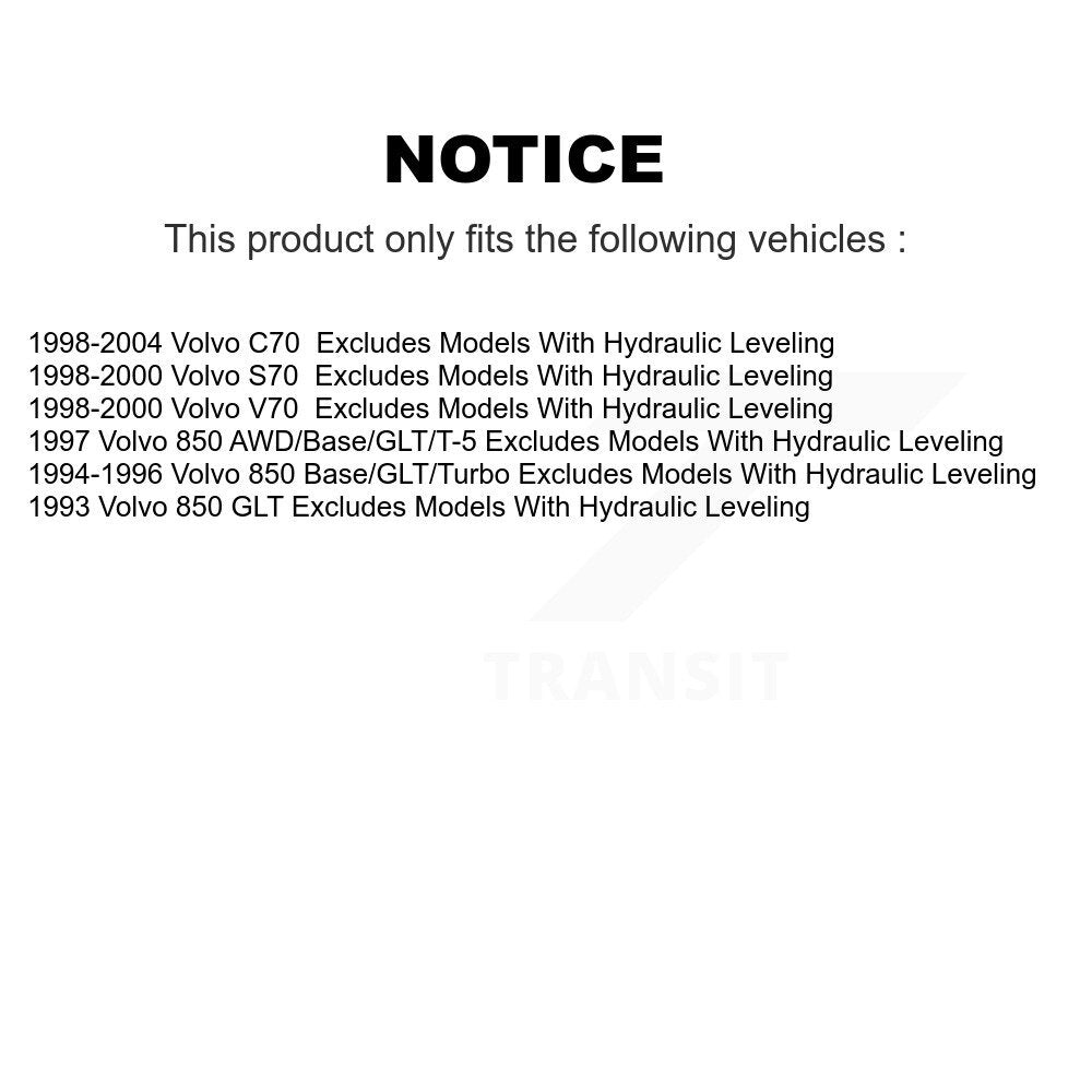 Ensemble de ressorts hélicoïdaux de jambe de force de Suspension avant, pour Volvo S70 850 V70 C70 78A-11550