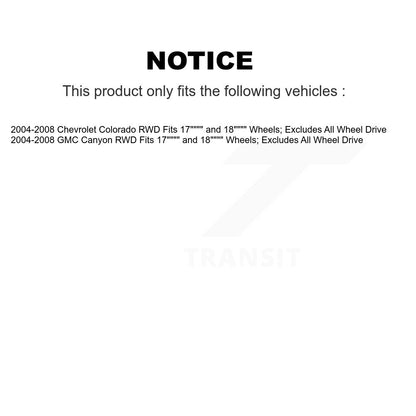 Ensemble de ressorts hélicoïdaux de jambe de force de Suspension avant, pour Chevrolet Colorado GMC Canyon
