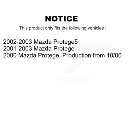 Ensemble de ressorts hélicoïdaux de jambe de force de Suspension avant droite, pour Mazda Protege Protege5