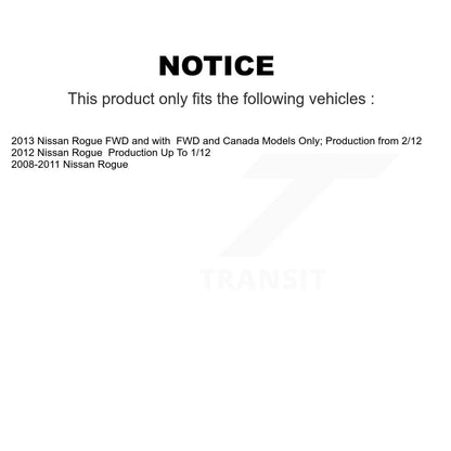 Ensemble de ressort hélicoïdal de contrefiche de suspension avant droite pour Nissan Rogue 78A-11734