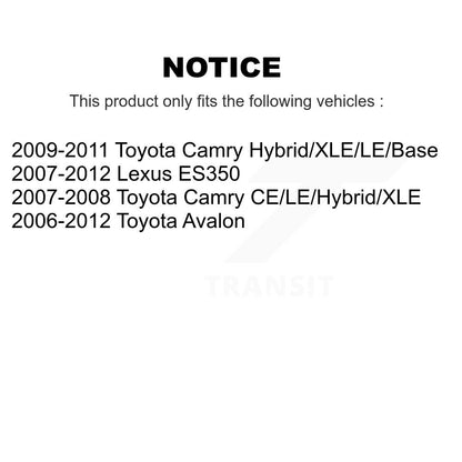 Ensemble de ressort hélicoïdal de contrefiche de suspension avant droite, pour Toyota Camry Lexus ES350