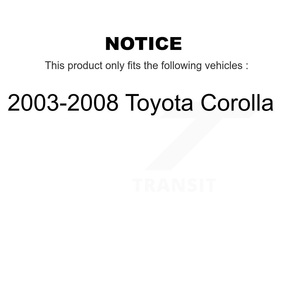 Ensemble de ressorts hélicoïdaux de jambe de suspension avant gauche, pour Toyota Corolla 2003 – 2008