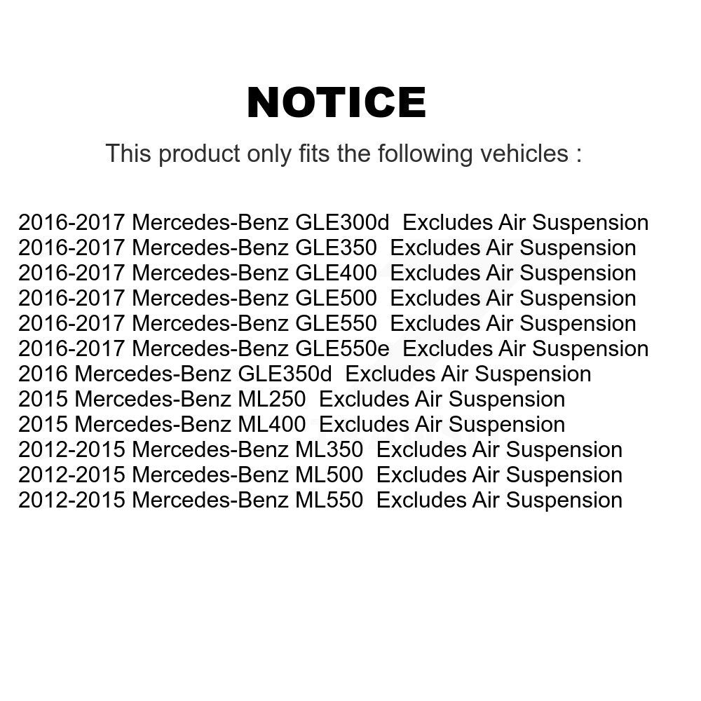 Ensemble de ressorts hélicoïdaux de jambe de force de Suspension avant, pour Mercedes-Benz ML350 GLE350 ML40