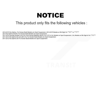 Ensemble de ressorts hélicoïdaux de jambe de force de Suspension avant gauche, pour Hyundai Sonata Kia Optima