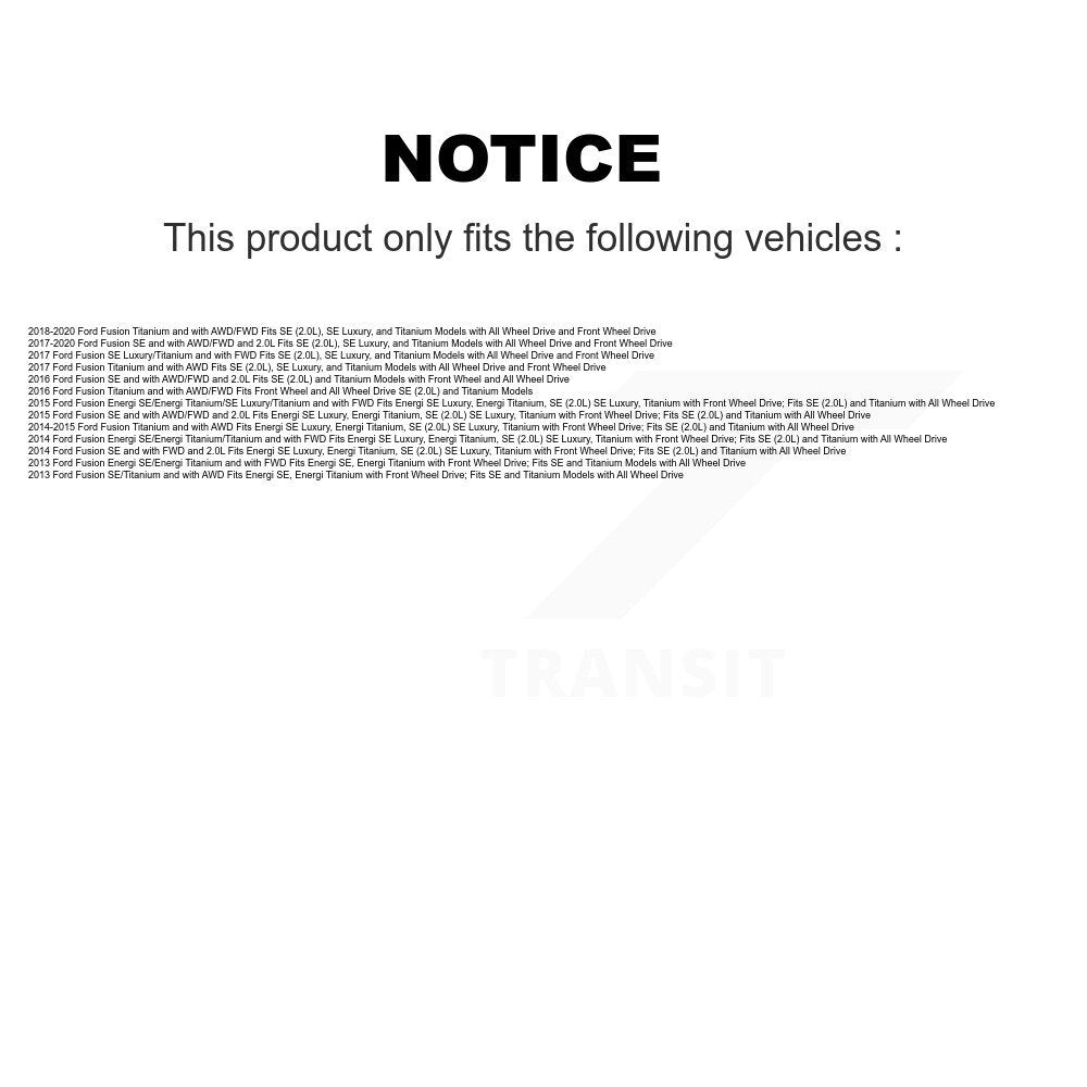 Ensemble de ressorts hélicoïdaux de jambe de force de Suspension avant pour Ford Fusion 78A-11830