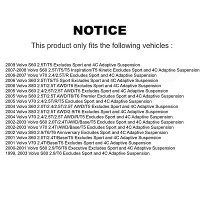 Ensemble de ressorts hélicoïdaux de jambe de force de Suspension avant droite, pour Volvo S60 V70 S80