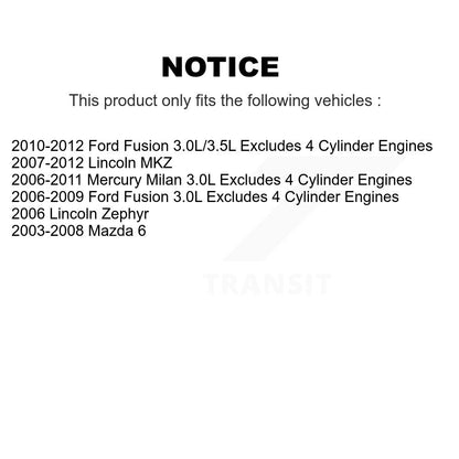 Ensemble de ressorts hélicoïdaux de jambe de force de Suspension avant, pour Ford Fusion Mazda 6 Lincoln MKZ