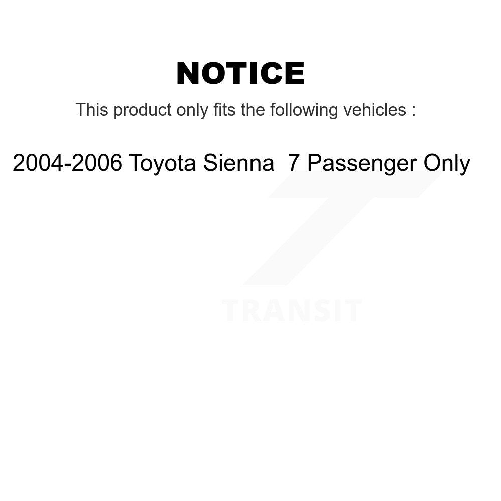 Ensemble de ressorts hélicoïdaux de jambe de suspension avant gauche, pour Toyota Sienna 78A-11991