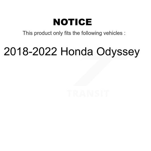 Ensemble de ressorts hélicoïdaux de jambe de suspension avant droite, pour Honda Odyssey 2018 – 2022