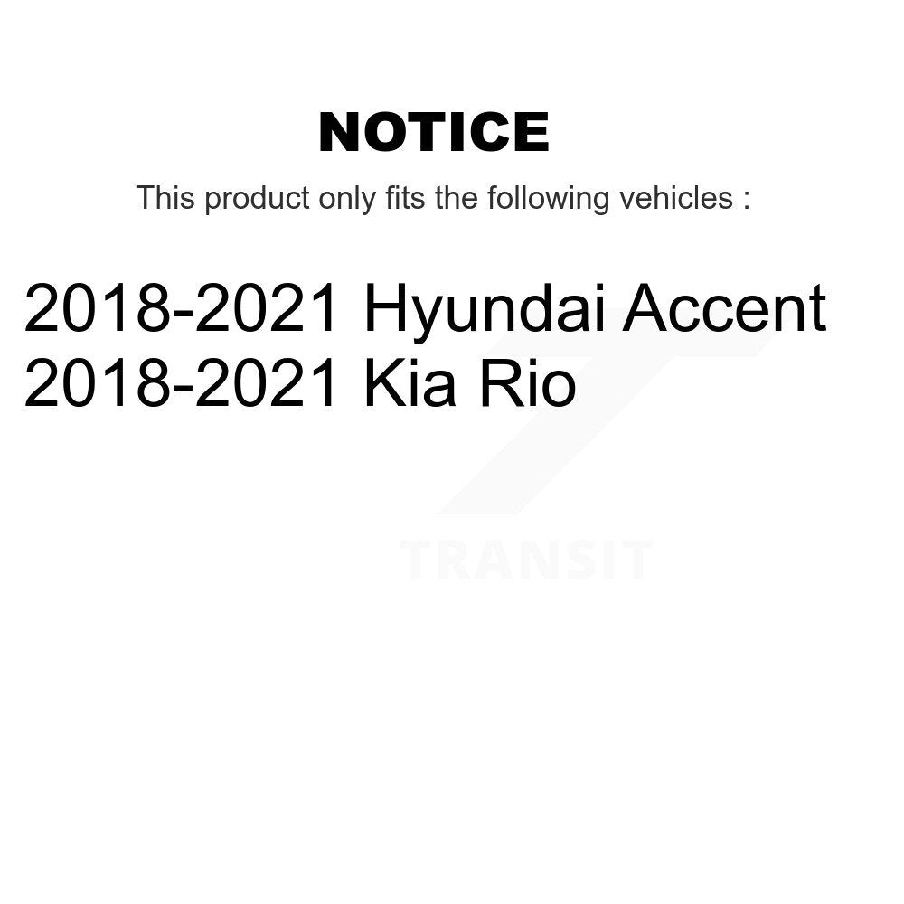 Ensemble de ressorts hélicoïdaux de jambe de force de Suspension avant gauche, pour Kia Rio Hyundai Accent