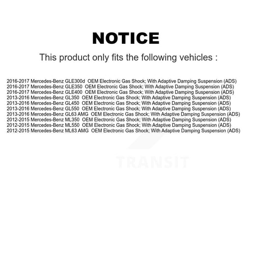 Amortisseur d'air arrière pour mercedes-benz ML350 GLE350 GL350 GLE400 ML550 GL550