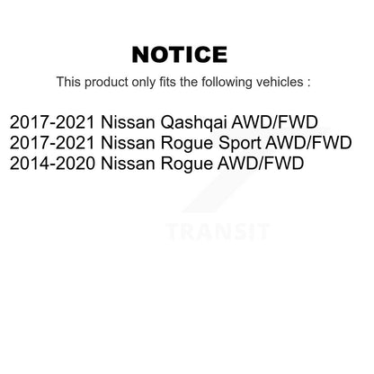 Ensemble de ressorts hélicoïdaux de jambe de force de Suspension avant droite, pour Nissan Rogue Sport Qashqa