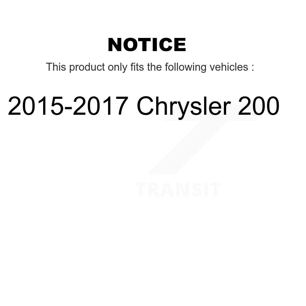 Ensemble de ressorts hélicoïdaux de jambe de suspension avant droite, pour Chrysler 200 2015 – 2017