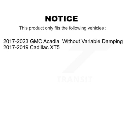 Ensemble de ressorts hélicoïdaux de jambe de force de Suspension avant gauche, pour GMC Acadia Cadillac XT5