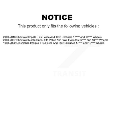 Ensemble de ressorts hélicoïdaux de jambe de force de Suspension arrière droite, pour Chevrolet Impala Monte