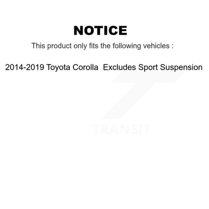 Ensemble de ressort hélicoïdal de contrefiche de suspension arrière gauche pour Toyota Corolla 78A-15065