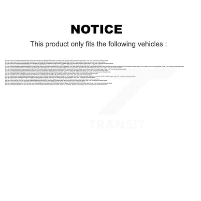 Ensemble de ressorts hélicoïdaux de jambe de suspension arrière gauche pour Mini Cooper 78A-15091