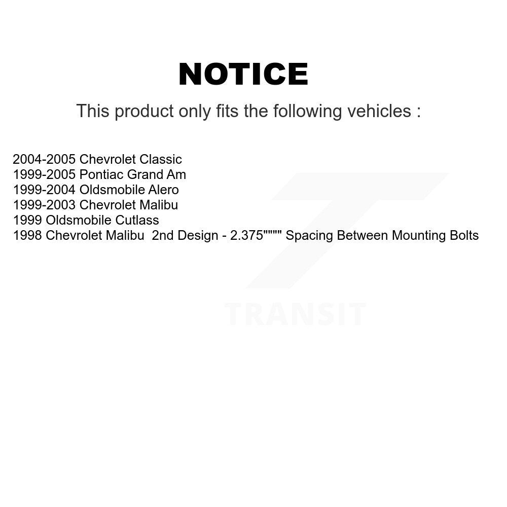 Ensemble de ressorts hélicoïdaux de jambe de force de Suspension arrière, pour Pontiac Grand Am Chevrolet Malib