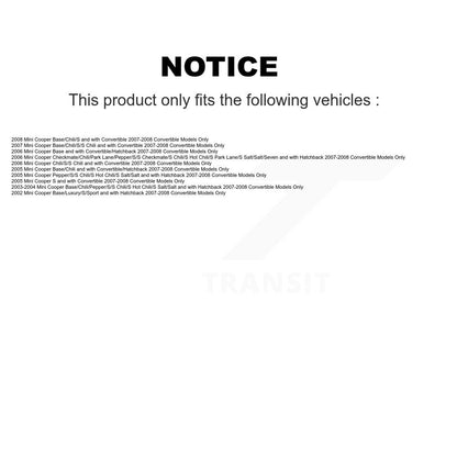 Ensemble de ressorts hélicoïdaux de jambe de suspension arrière gauche pour Mini Cooper 78A-15131