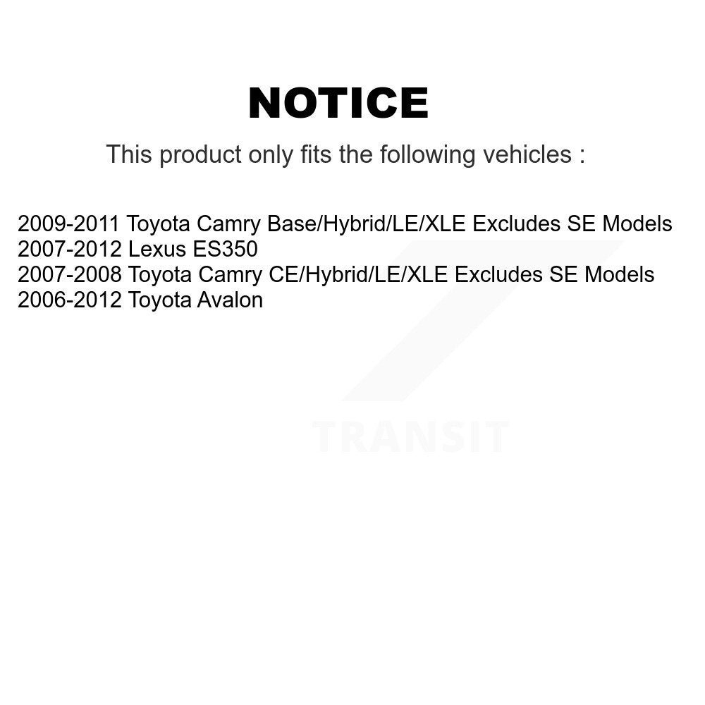 Ensemble de ressort hélicoïdal de contrefiche de Suspension arrière droite, pour Toyota Camry Lexus ES350