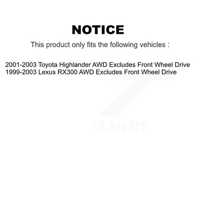 Ensemble de ressort hélicoïdal de contrefiche de suspension arrière gauche, pour Toyota Highlander Lexus AWD