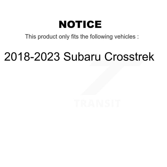 Ensemble de ressorts hélicoïdaux de jambe de suspension arrière droite, pour Subaru Crosstrek 2018 – 2023