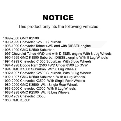 Rotor de frein à disque avant (1 pièce seulement) pour K2500 Chevrolet GMC Dodge Ram 2500