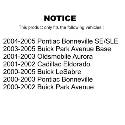 Rotor de frein à disque arrière (1 pièce seulement) pour Buick LeSabre Pontiac Bonneville Park