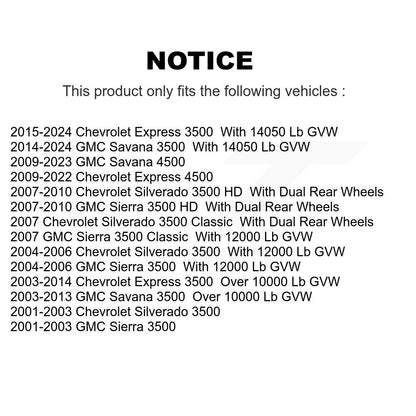 Rotor de frein à disque avant (1 pièce seulement) pour GMC Chevrolet Savana 3500 Express HD