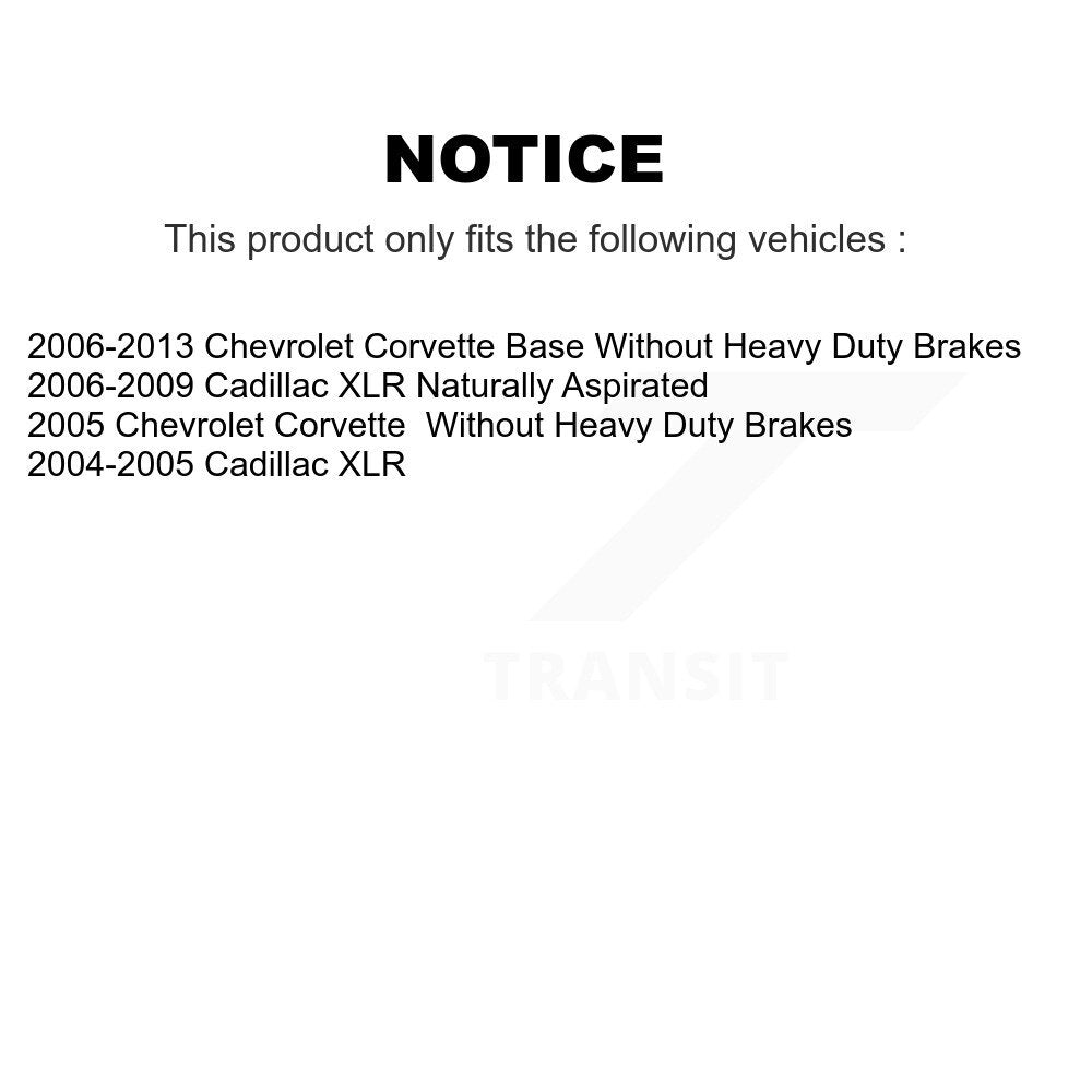 Rotor de frein à disque avant (1 pièce seulement) pour Chevrolet Corvette Cadillac XLR