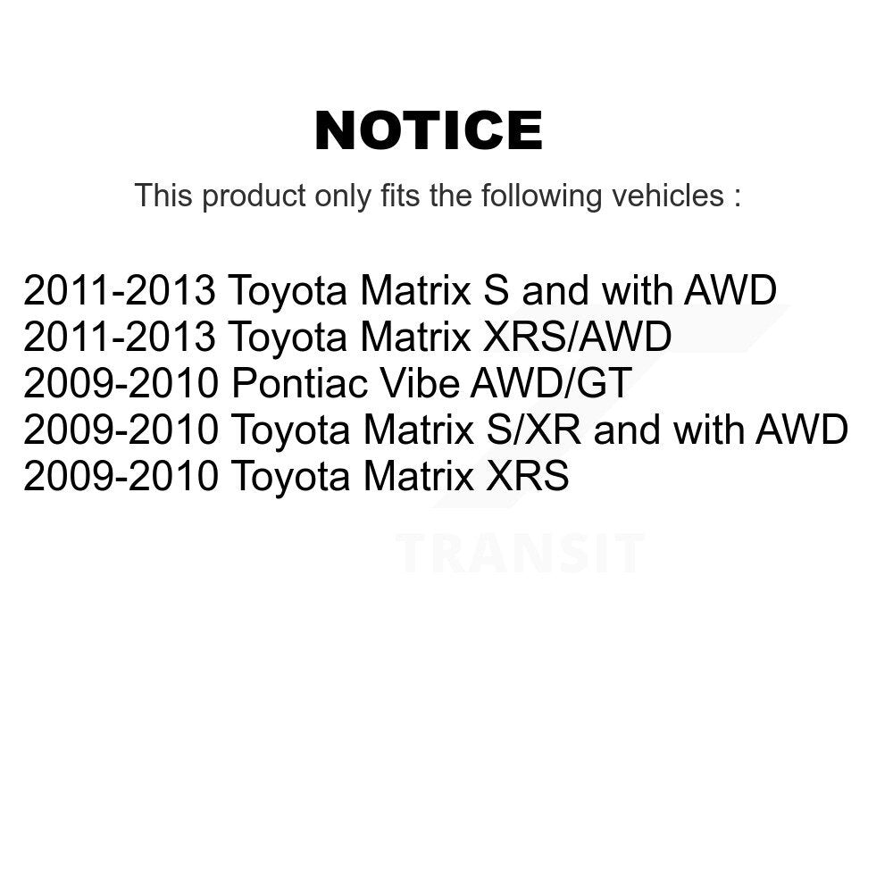 Rotor de frein à disque arrière (1 pièce seulement) pour Toyota Matrix Pontiac Vibe 8-580705