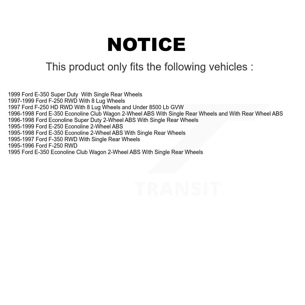 Ensemble moyeu de Rotor de frein à disque avant (1 pièce seulement) pour Ford F-250 F-350 E-350 H