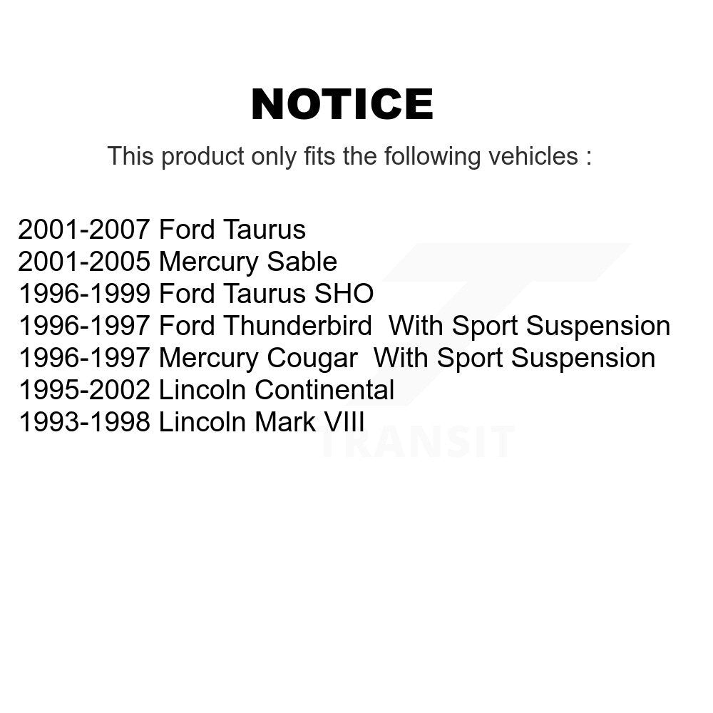 Rotor de frein à disque avant (1 pièce seulement) pour Ford Taurus Lincoln Continental Mark