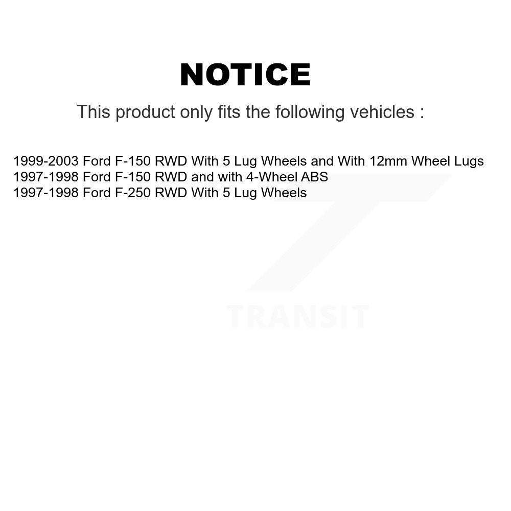 Ensemble moyeu de Rotor de frein à disque avant (1 pièce seulement) pour Ford F-150 F-250 8-66821
