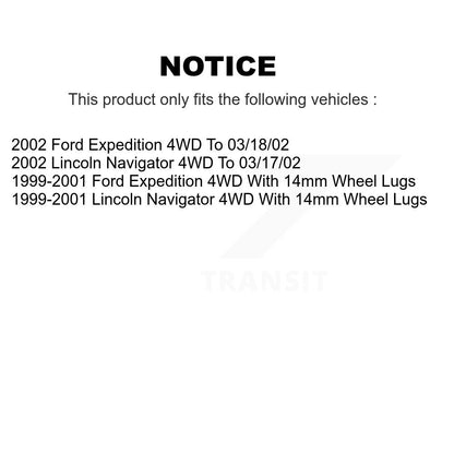 Rotor de frein à disque avant (1 pièce seulement) pour Ford Expedition Lincoln Navigator 4WD
