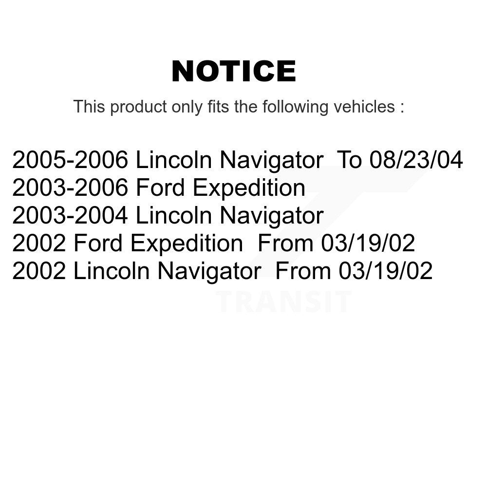 Rotor de frein à disque avant (1 pièce seulement) pour Ford Expedition Lincoln Navigator