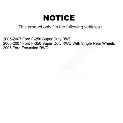 Ensemble moyeu de Rotor de frein à disque avant (1 pièce seulement) pour Ford F-350 Super Duty RW