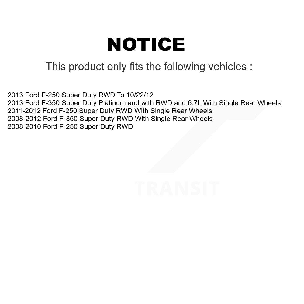 Ensemble moyeu de Rotor de frein à disque avant (1 pièce seulement) pour Ford F-350 Super Duty