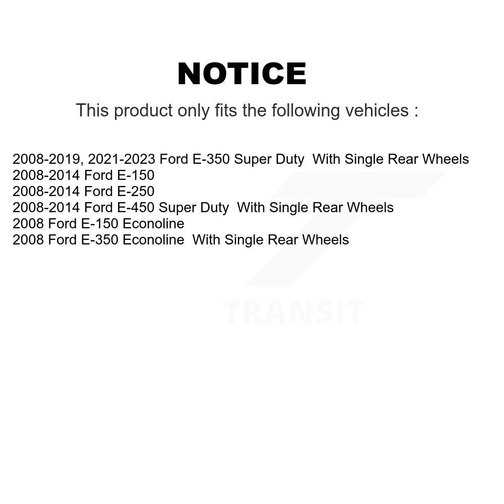 Ensemble moyeu de Rotor de frein à disque avant (1 pièce seulement) pour Ford E-350 Super Duty
