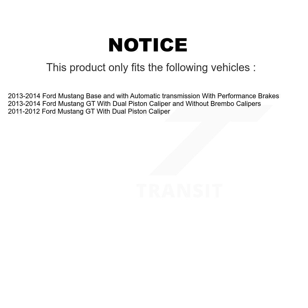 Rotor de frein à disque avant (1 pièce seulement) pour Ford Mustang 8-680811