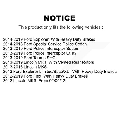 Rotor de frein à disque avant (1 pièce seulement) pour Ford Explorer Flex Taurus Police Seda